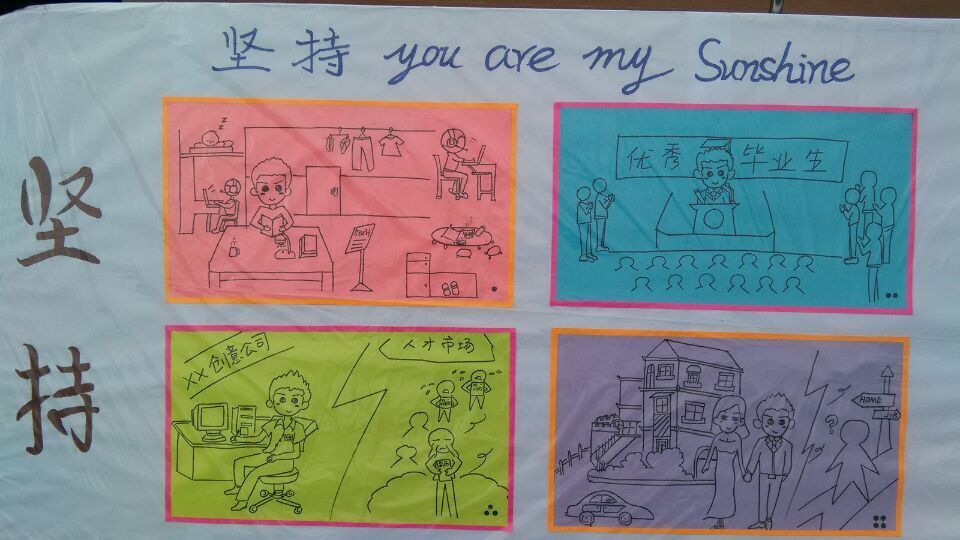 必赢bwin线路检测中心心理漫画展--主题“坚持”